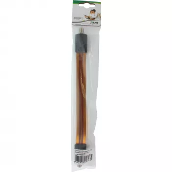 Pasamuros para ventana InLine cable SAT extraplano para conector F, 0,11 m de cable, 23×265×12 mm