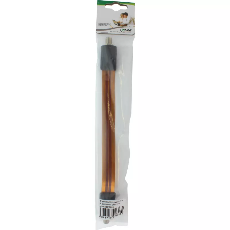 Pasamuros para ventana InLine cable SAT extraplano para conector F, 0,11 m de cable, 23×265×12 mm