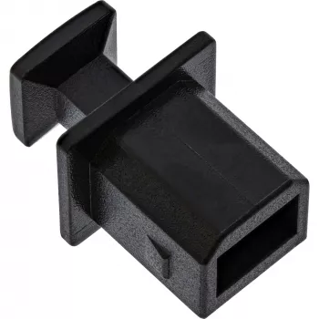 InLine Tapa antipolvo para conector hembra USB-B, negro, 50 uds.
