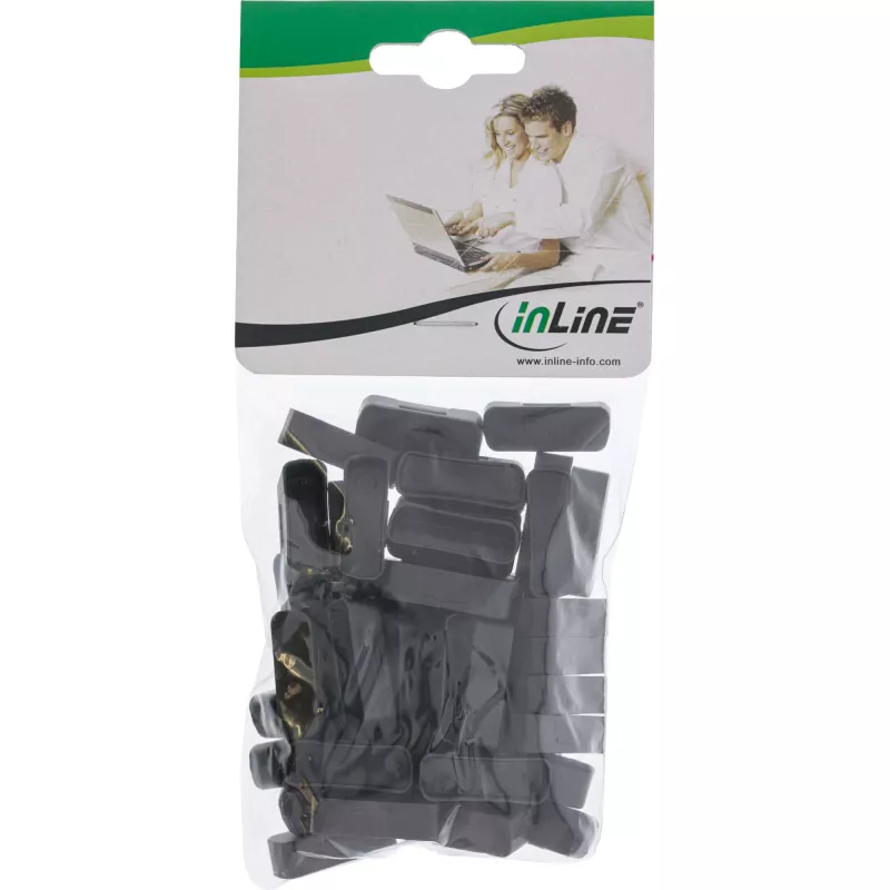 InLine Tapa antipolvo para conector hembra DVI negra 50 uds. 59948G