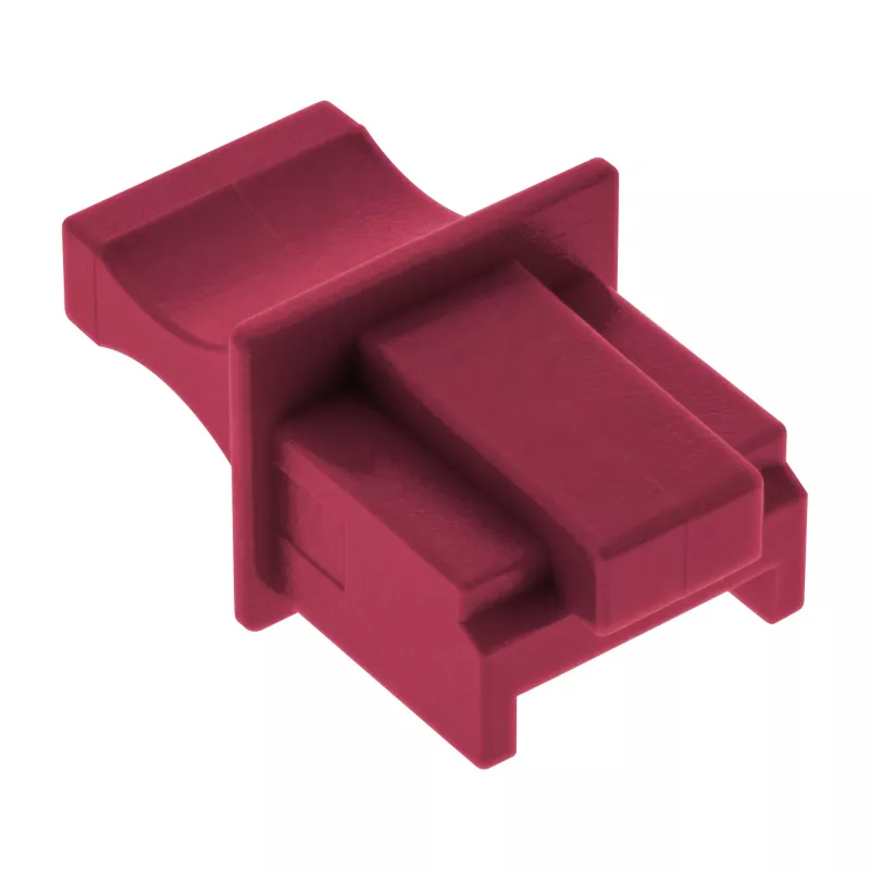 InLine Tapa antipolvo para conector hembra RJ45, rojo oscuro, 10 uds.