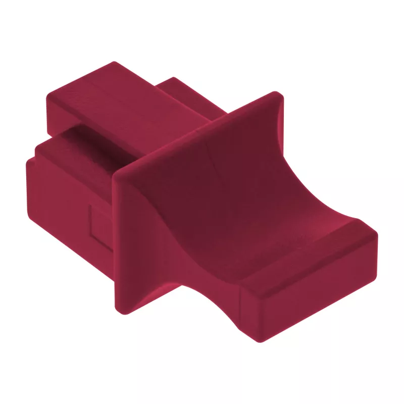 InLine Tapa antipolvo para conector hembra RJ45, rojo oscuro, 10 uds.