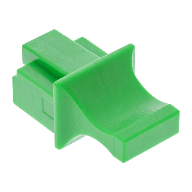 InLine Tapa antipolvo para conector hembra RJ45, verde, 10 uds.