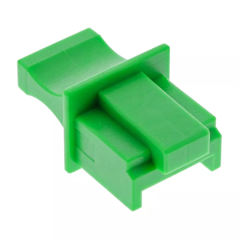 InLine Tapa antipolvo para conector hembra RJ45, verde, 100 uds.