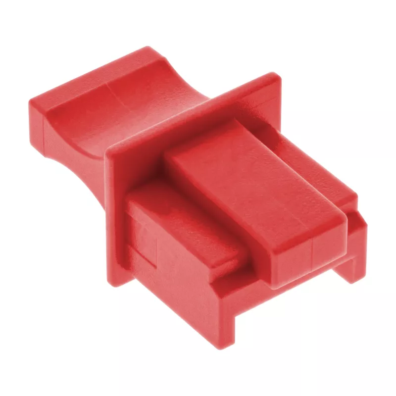 InLine Tapa antipolvo para conector hembra RJ45, rojo, 100 uds.