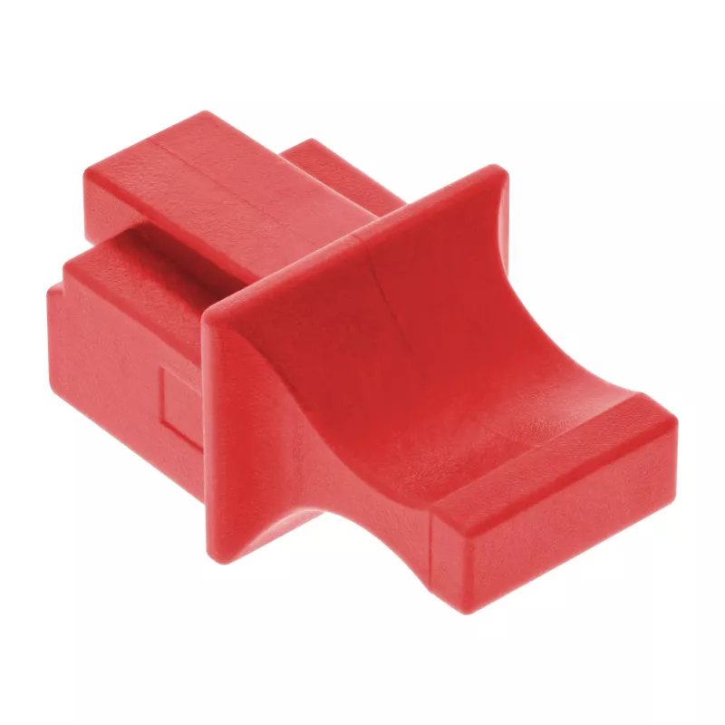 InLine Tapa antipolvo para conector hembra RJ45, rojo, 100 uds.