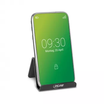 InLine Soporte de escritorio para smartphone y móvil, soporte pasivo, Negro