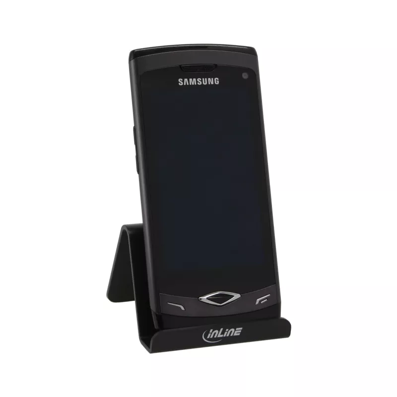 InLine Soporte de escritorio para smartphone y móvil, soporte pasivo, Negro
