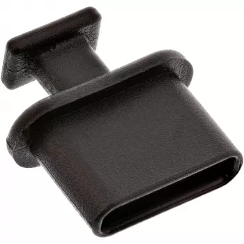 Tapón antipolvo para conector hembra USB-C InLine 59948M negro, 50 uds.