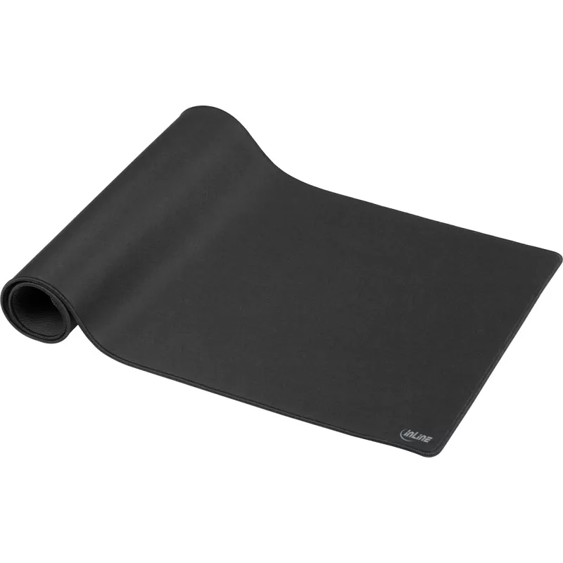 Alfombrilla de escritorio InLine Mauspad XL, superficie textil, negra, 900×400×2 mm