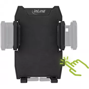 InLine ONE CLICK EASY II soporte para smartphone de coche — soporte pasivo universal, negro