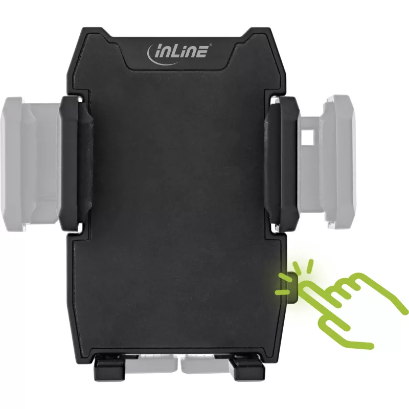 InLine ONE CLICK EASY II soporte para smartphone de coche — soporte pasivo universal, negro