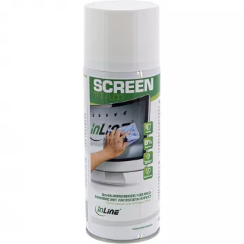 Spray limpiador InLine Foam Cleaner para pantallas con efecto antiestático, 400 ml — para LCD/TFT/Plasma