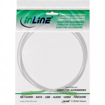 InLine cable de fibra óptica simplex, FTTH, SC/APC8° a SC/APC8° 9/125µm OS2 20 m
