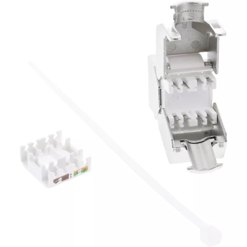 InLine módulo keystone RJ45 Snap-In Cat.6a, con cubierta antipolvo azul