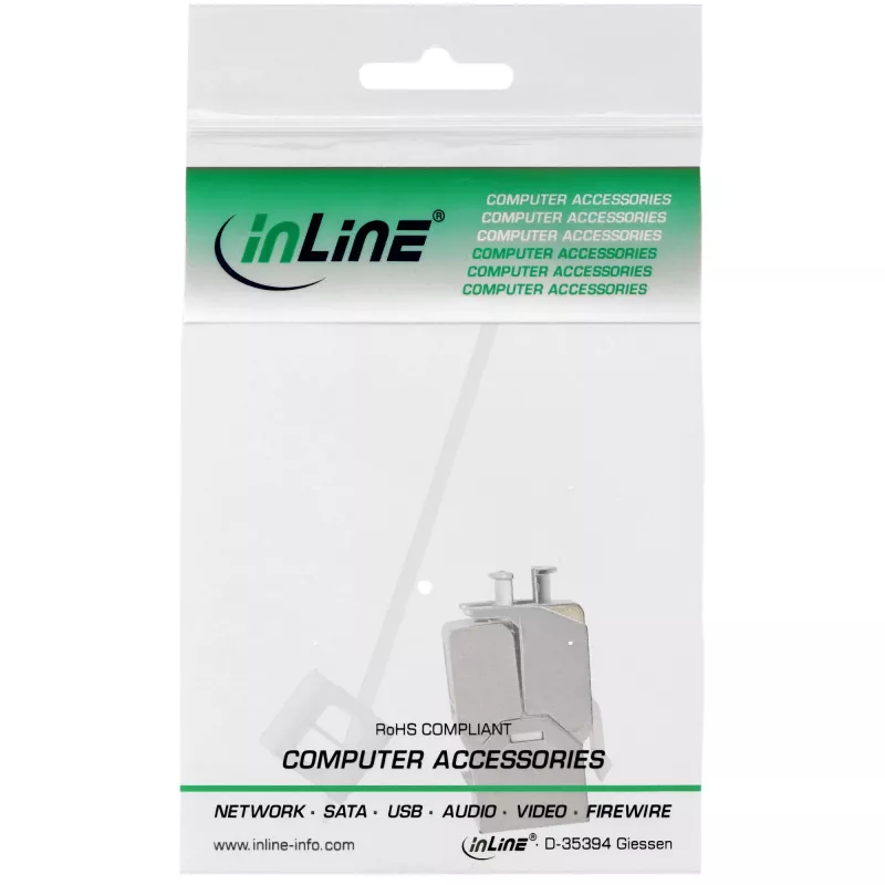 InLine módulo keystone RJ45 Snap-In Cat.6a, con cubierta antipolvo azul