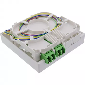 InLine roseta FTTH preconfigurada 4x LC/APC 9/125µm 15 m