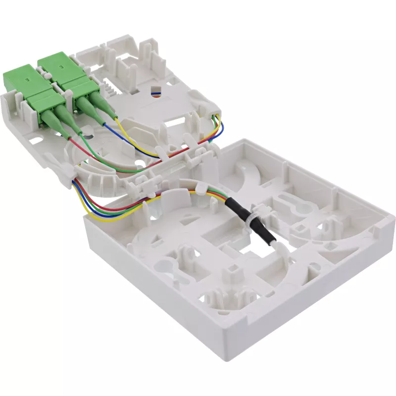 InLine roseta FTTH preconfigurada 4x LC/APC 9/125µm 15 m