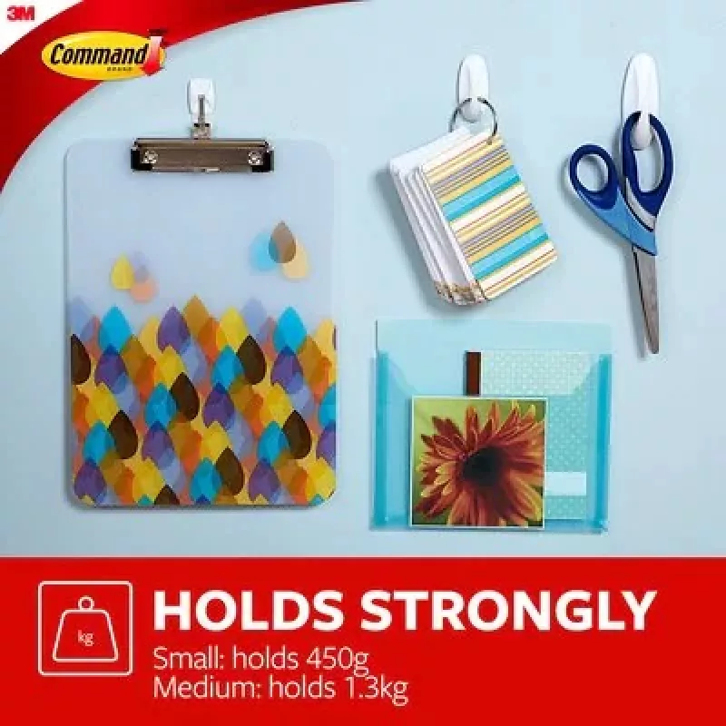 3M 7100117769 Ganchos de pared para uso doméstico interior Ganchos universales Blanco 6 uds.