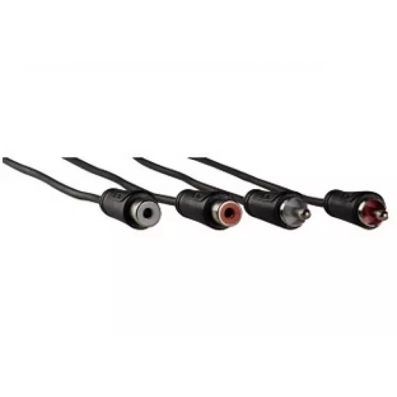 Hama 1,5 m Cable de audio 2 x RCA M/H Negro