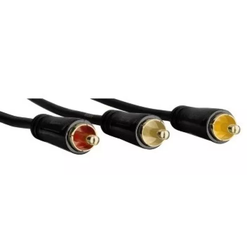 Hama 1,5 m Cable Scart - 3 RCA SCART (21 contactos) 3 x RCA Negro
