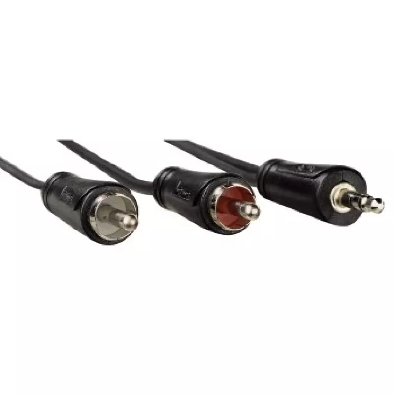 Hama Cable de audio 3,5 mm jack a 2x RCA, 5 m 2 x RCA Negro