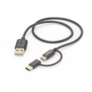 Hama 00201533 Cable USB USB 2.0 1 m USB A Micro-USB B Negro