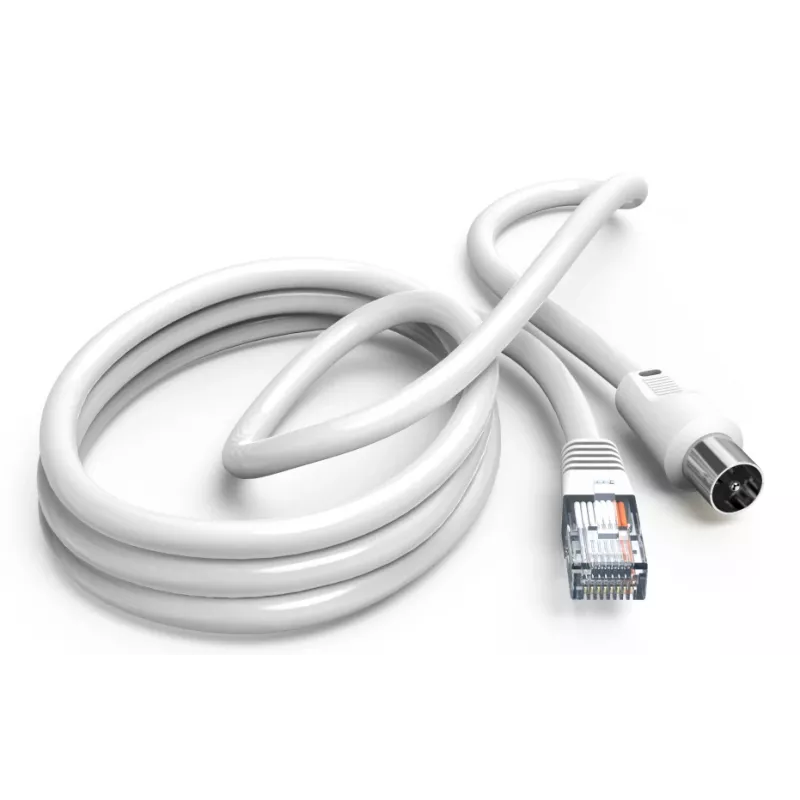 Hama 00205032 Cable coaxial 2,5 m RJ-45 Blanco