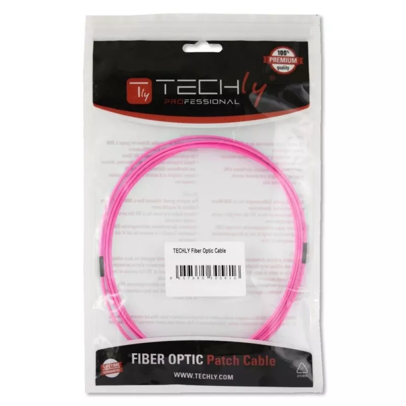 Techly SC/LC Multimodo 50/125 OM4 15m Cable de fibra óptica ILWL D5-SCLC-150/OM4