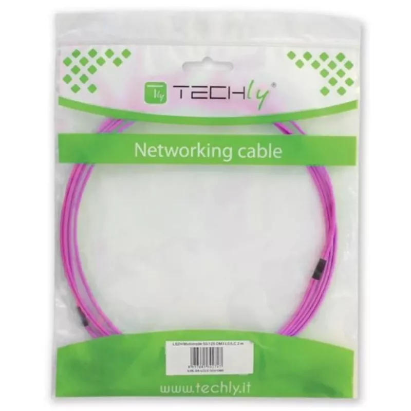 Techly SC/LC Multimodo 50/125 OM4 20m Cable de fibra óptica, 20 m, OM4, SC, LC
