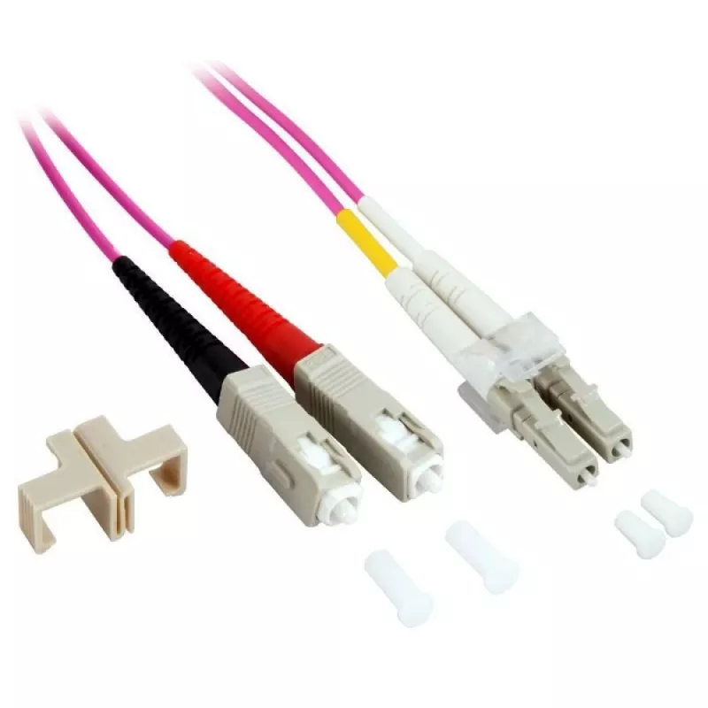 Techly SC/LC Multimodo 50/125 OM4 20m Cable de fibra óptica, 20 m, OM4, SC, LC