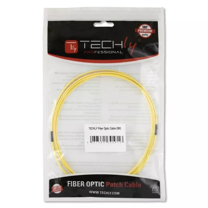 Techly SC/SC Monomodo 9/125 OS2 5m Cable de fibra óptica, 5 m, OS2, SC, SC