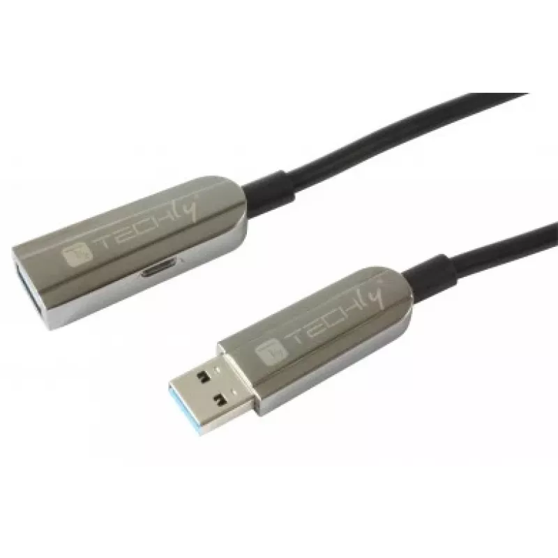 Techly ICOC U3AMF-HY-020 Cable USB USB 3.2 Gen 1 (3.1 Gen 1) 20 m USB A Negro