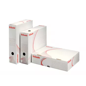Caja de archivo Esselte FSC® horizontal 80 mm, pack/10, blanco, A4, 330 mm, 80 mm, 260 mm, 170 g