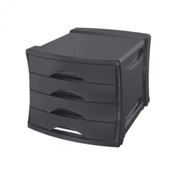 Cajonera Esselte Vivida 4 cajones, 4 cajón(es), plástico, negro, 210 g, 254 x 350 x 61 mm