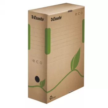 Caja de archivo Esselte Eco FSC® 100 mm, marrón, verde, A4, 140 g, 100 x 327 x 233 mm