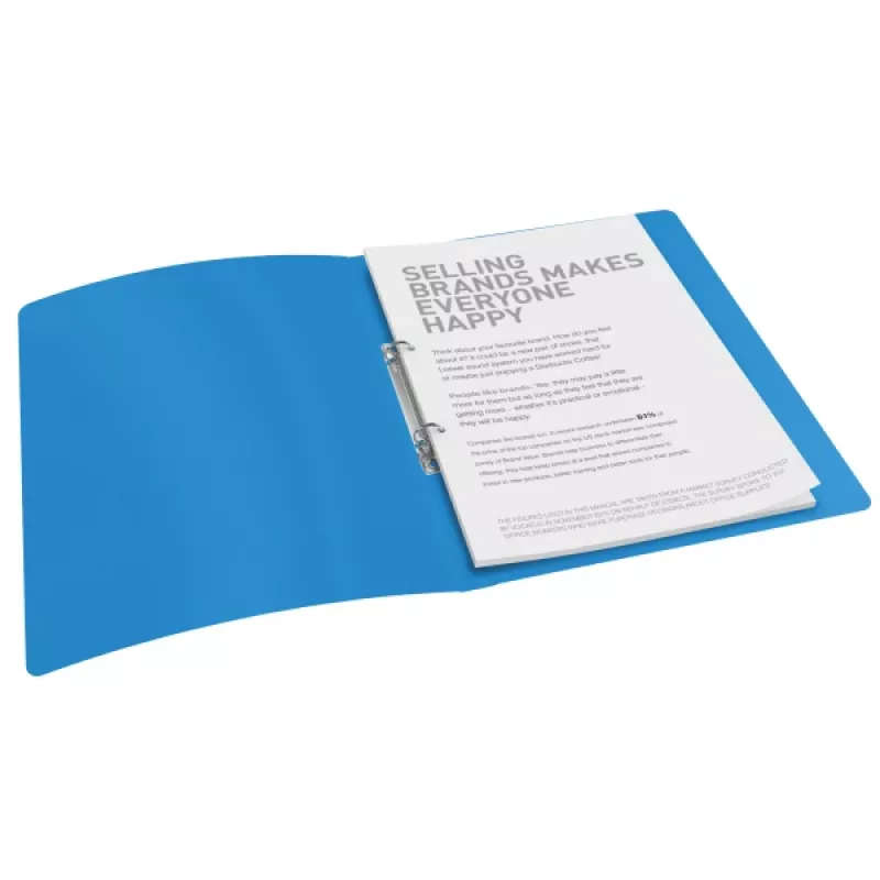 Carpeta de anillas Esselte PP Vivida 2RR/16 mm, A4, plástico, azul, 100 hojas, 1,6 cm, 25 mm