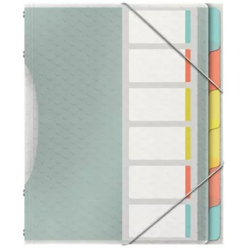 Separador Esselte Colour'Breeze con 6 pestañas, multicolor, polipropileno (PP), 266 mm, 20 mm, 240 g, 1 ud.