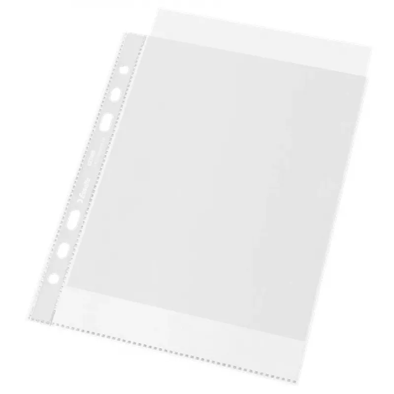 Esselte funda reciclada A5, 150 x 210 mm (A5), transparente, polipropileno (PP), horizontal/vertical, apertura superior, 0,07 mm