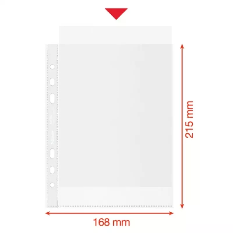 Esselte funda reciclada A5, 150 x 210 mm (A5), transparente, polipropileno (PP), horizontal/vertical, apertura superior, 0,07 mm