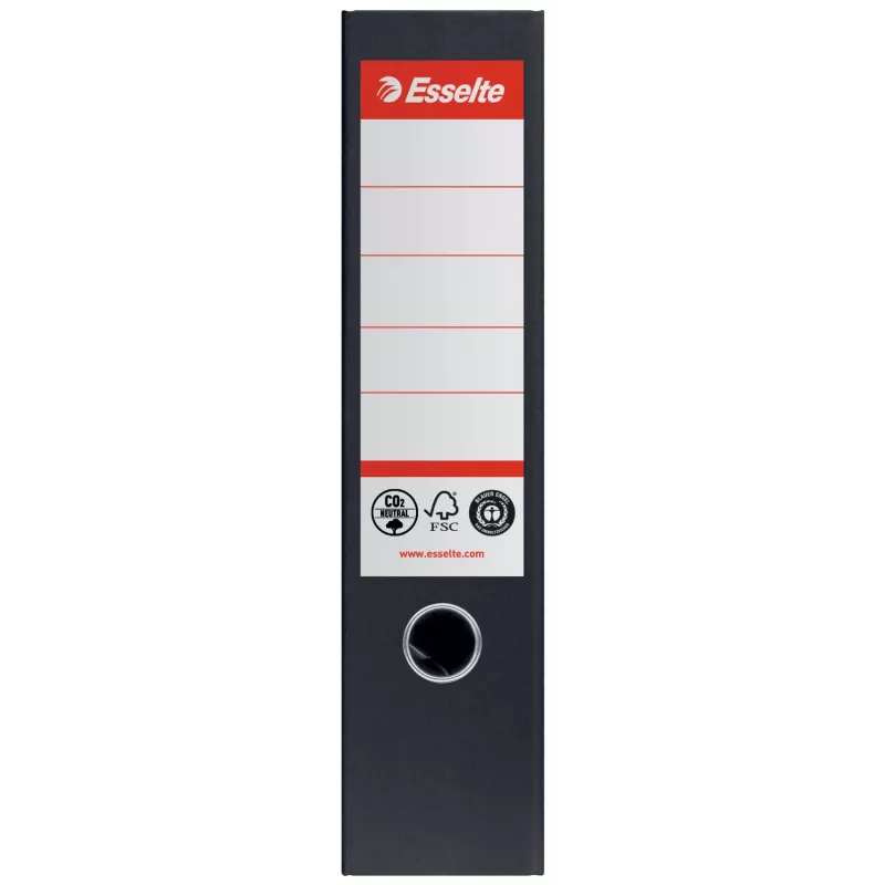 Esselte archivador No.1, cartón 100% reciclado, A4, almacenamiento, cartón, negro, 500 hojas, 80 g/m²