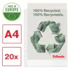 Esselte funda reciclada A4, 210 x 297 mm (A4), transparente, polipropileno (PP), vertical, apertura superior, 0,07 mm