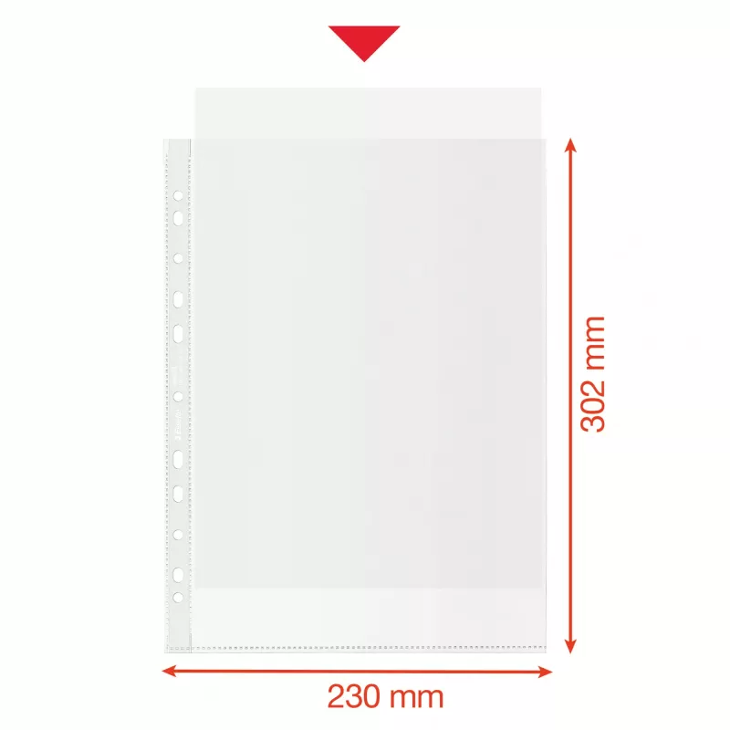Esselte funda reciclada A4, 210 x 297 mm (A4), transparente, polipropileno (PP), vertical, apertura superior, 0,07 mm