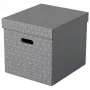Esselte caja de almacenamiento Home Storage Box Cube, pack de 3, cartón, gris, 320 mm, 315 mm, 365 mm, 850 g