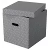 Esselte caja de almacenamiento Home Storage Box Cube, pack de 3, cartón, gris, 320 mm, 315 mm, 365 mm, 850 g