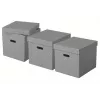 Esselte caja de almacenamiento Home Storage Box Cube, pack de 3, cartón, gris, 320 mm, 315 mm, 365 mm, 850 g