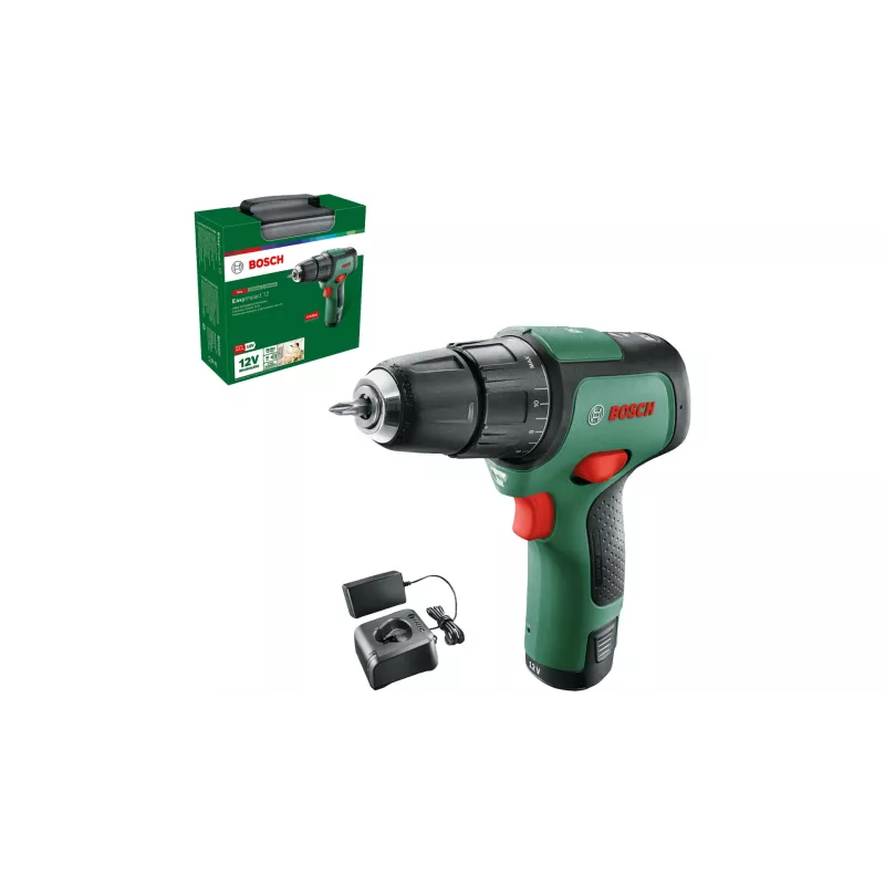 Bosch EasyImpact 12 1300 rpm Sin llave 1 kg Negro, Verde