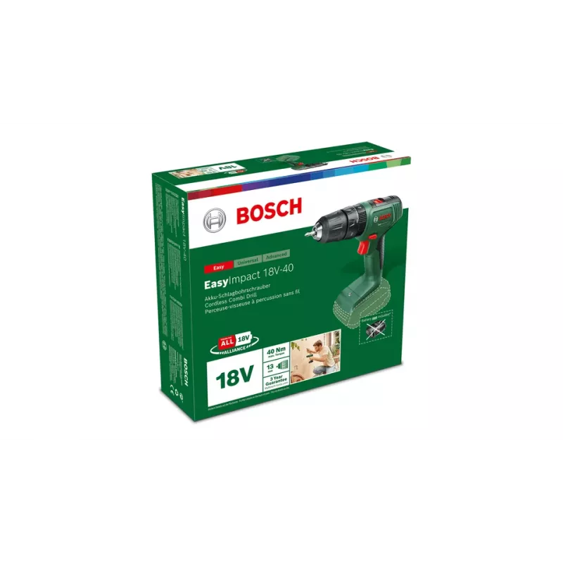 Bosch EasyImpact 18V 40 1630 RPM Sin llave 1,4 kg Verde