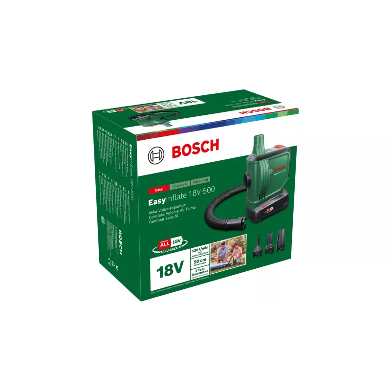 Bosch EasyInflate 18V-500 Bomba de aire eléctrica 0,03 bar 530 l/min