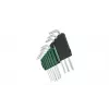 Bosch 1 600 A02 Z9C, Juego de llaves en L Torx, TX10, TX15, TX20, TX25, TX27, TX30, TX40, TX8, TX9, Verde, Plata, Acero, Plástico, 69 mm